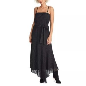 SO CUTE Rachel Rachel Roy Women's Black Isla Belted Asymmetrical Maxi Dress
